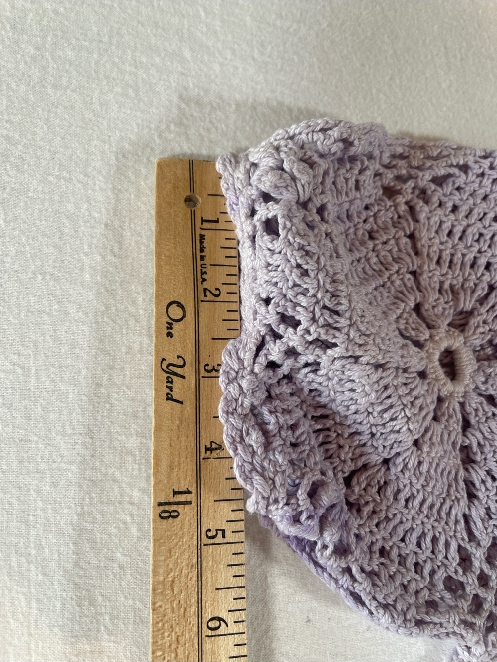 Handmade Crochet Floral Lilac Crop Top Boho Cottagecore - Picture 10 of 10